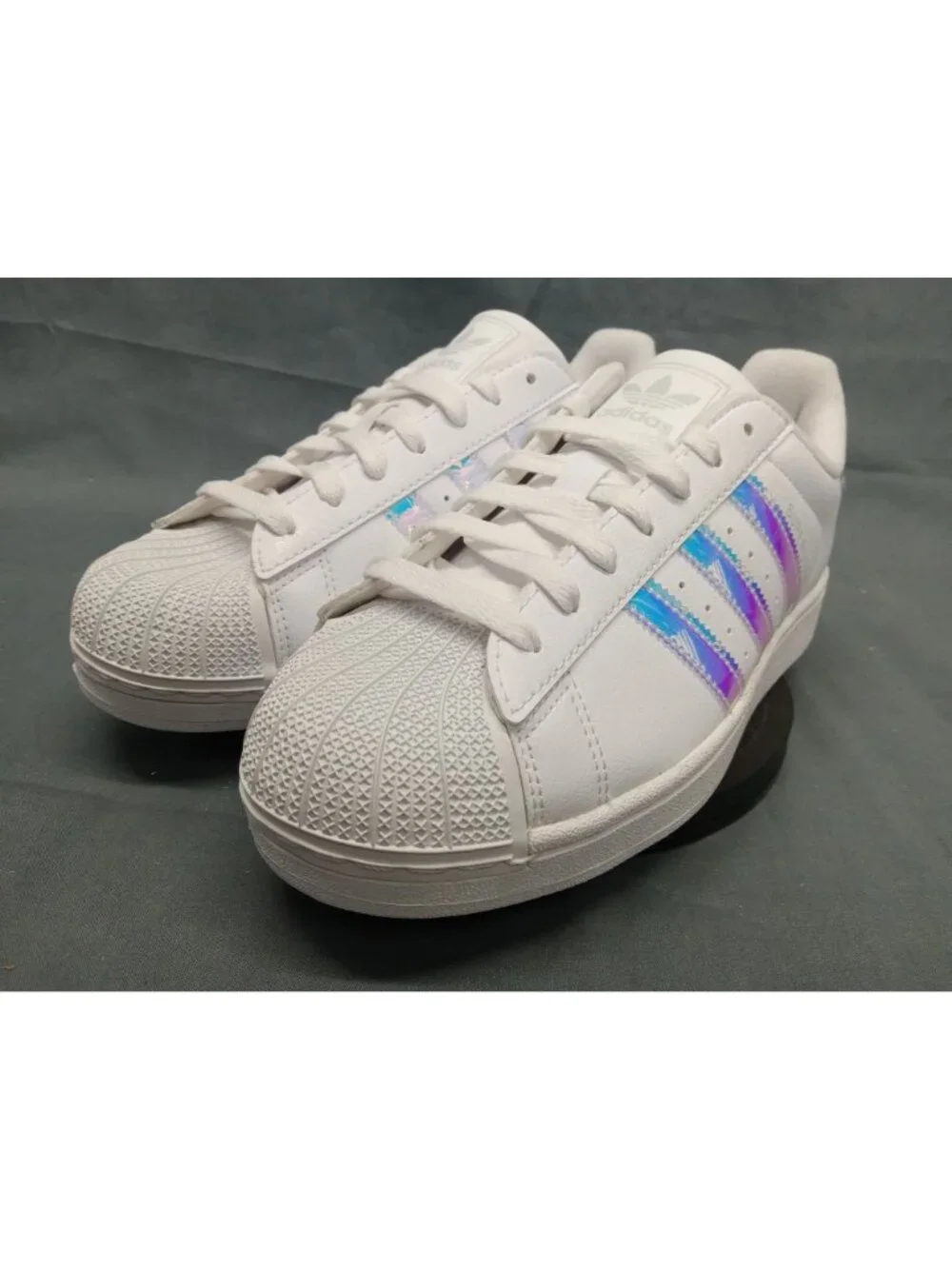 Adidas Superstar II J Sneakers JQ2803 White Halo Blue Girls Size 7 NEW NO BOX!